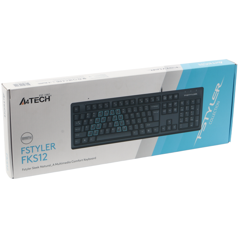 Клавіатура A4Tech FKS12 USB UA Black (4711421003155)