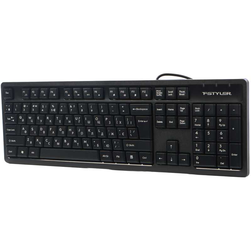 Клавіатура A4Tech FKS12 USB UA Black (4711421003155)