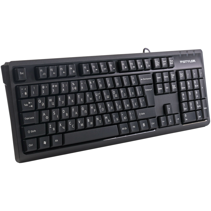 Клавіатура A4Tech FKS12 USB UA Black (4711421003155)