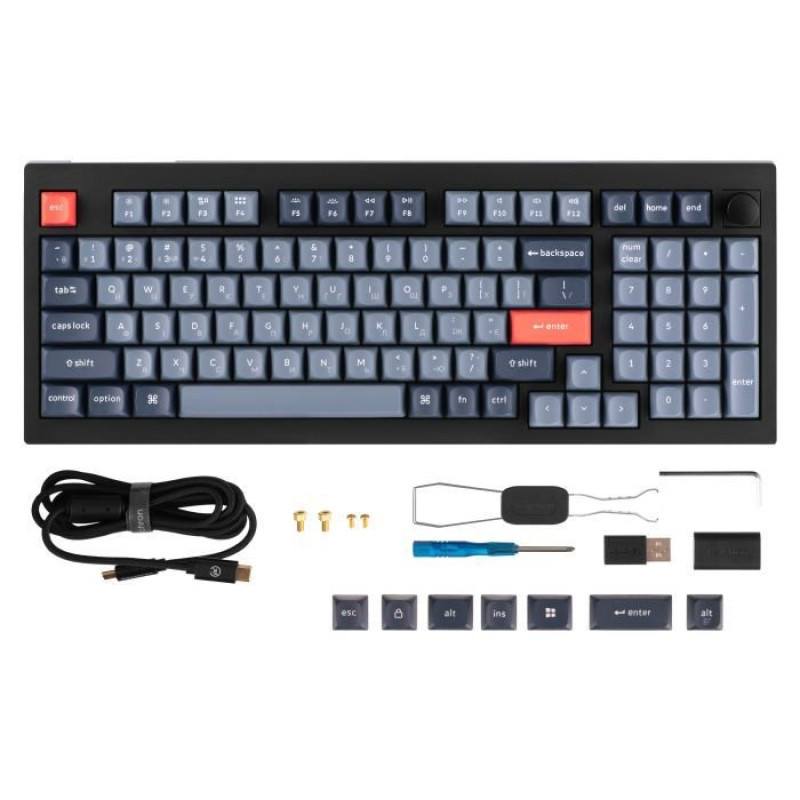 Клавіатура Keychron V5 Max 100Key, Gateron Jupiter Banana RGB (V5M-D4-UA)