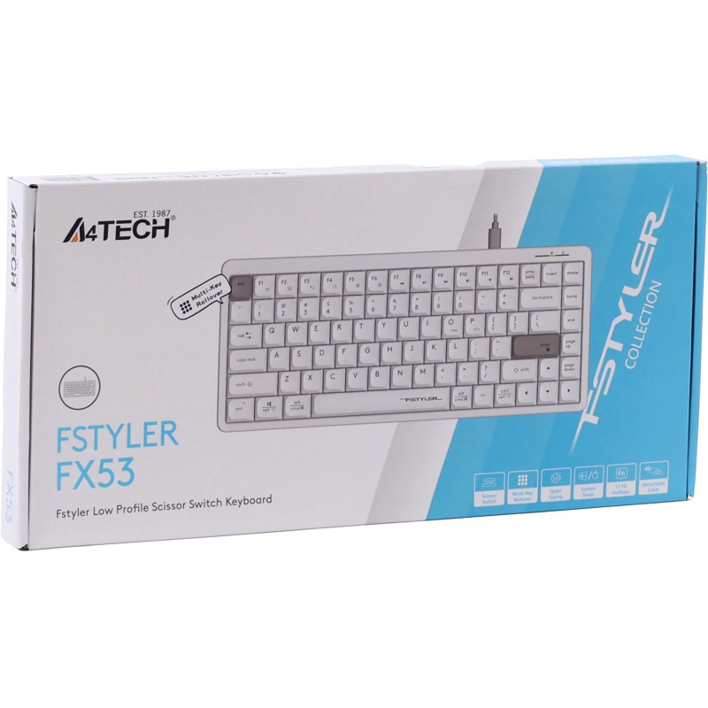 Клавіатура A4Tech FX53 USB UA White (4711421002400)