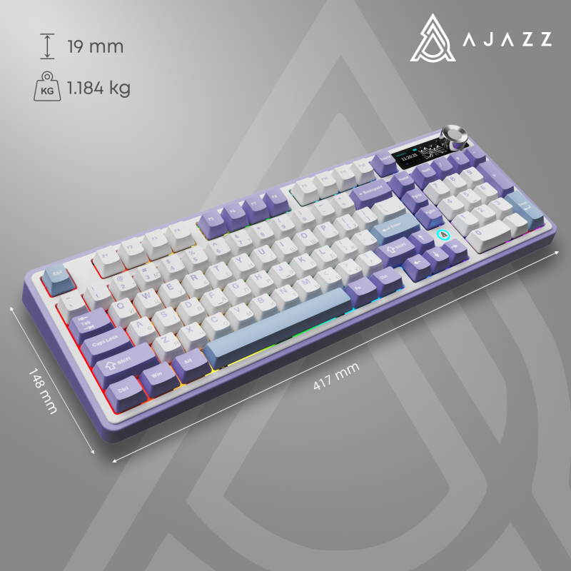 Клавіатура Ajazz AK980 V2 Maillard Switch White (AK980-V2-M-PWB)