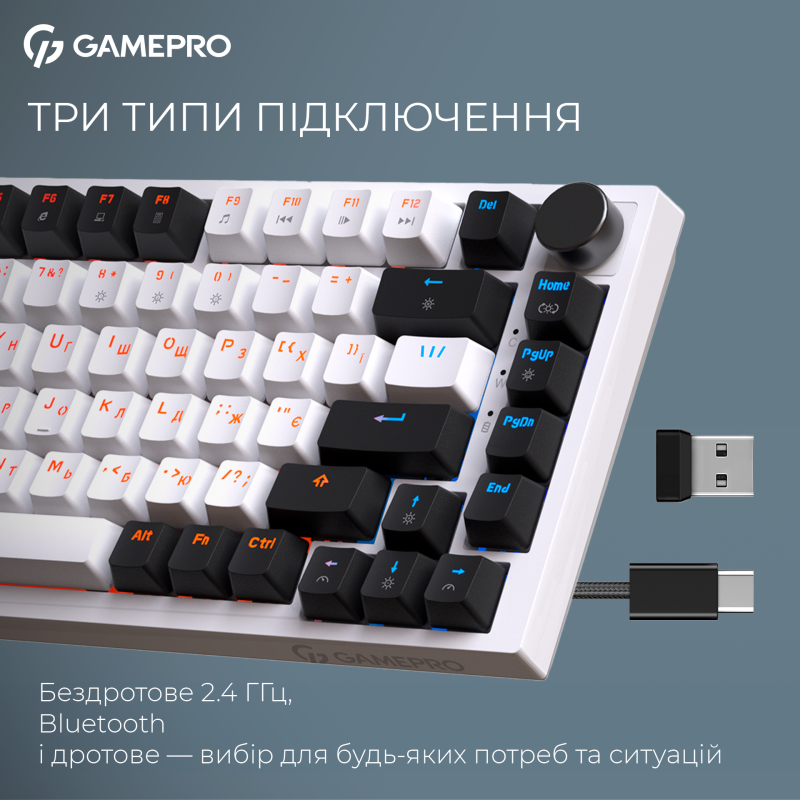 Клавіатура GamePro Asgard Valhalla MK160W Pro White