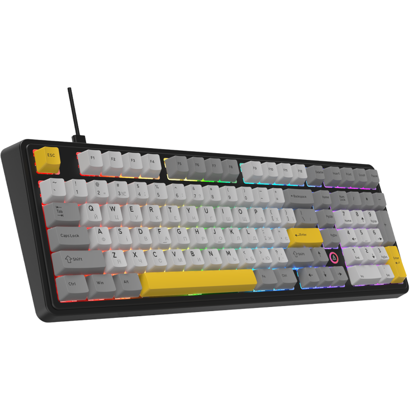 Клавіатура Ajazz AK980 MAX Magnetic switches Black Gray Yellow (AK980-MAX-M-BGY)
