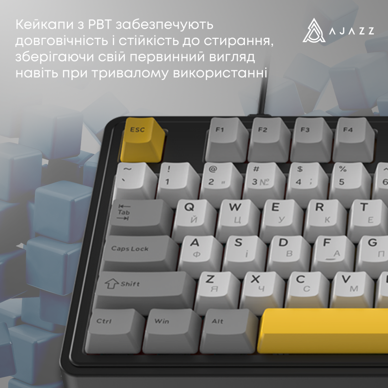 Клавіатура Ajazz AK980 MAX Magnetic switches Black Gray Yellow (AK980-MAX-M-BGY)