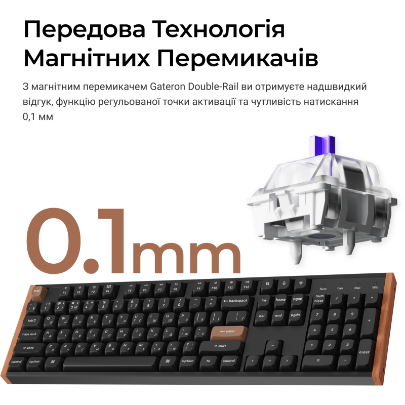 Клавіатура Keychron K10 HE Magnetic Switch Black RGB (K10H-F1-UA)