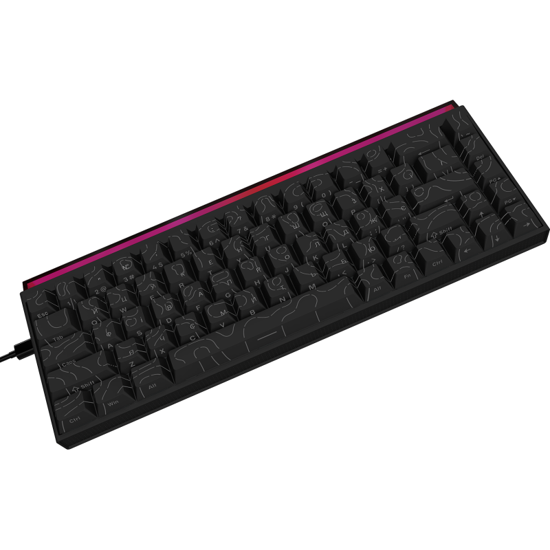 Клавіатура Ajazz NK68 Red switches Side Contour Black (NK68-RSB)