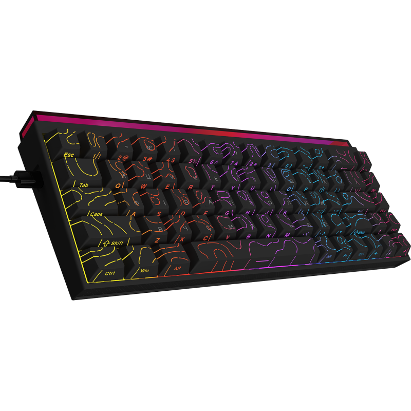 Клавіатура Ajazz NK68 Red switches Side Contour Black (NK68-RSB)