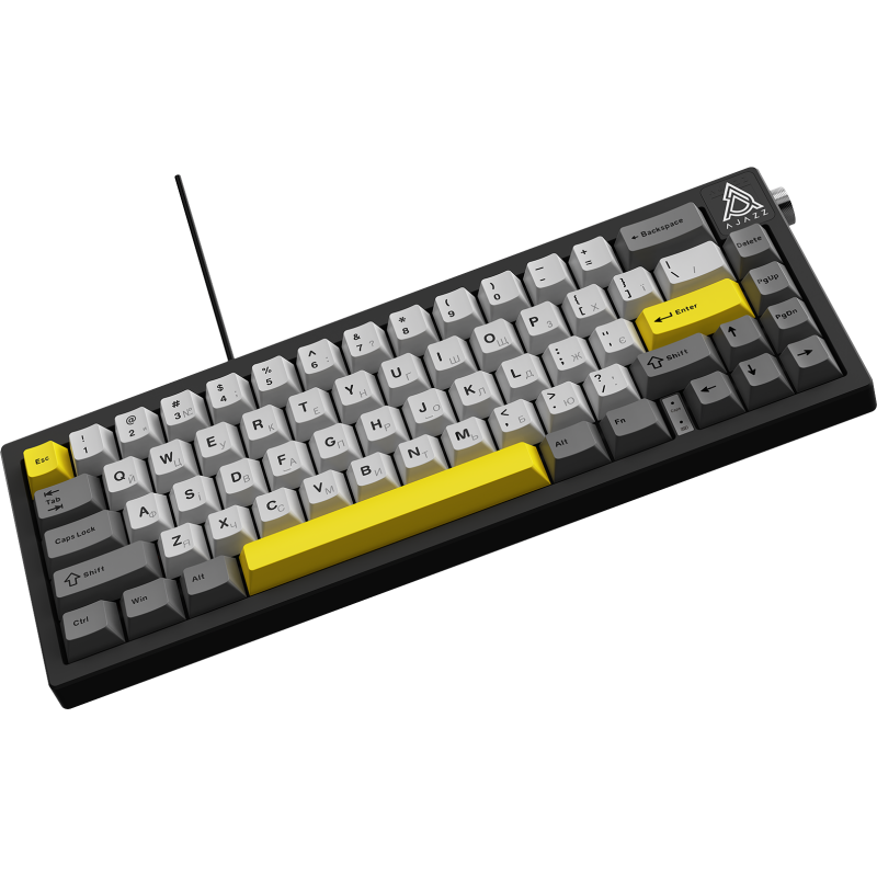 Клавіатура Ajazz AK650 Moon Yellow Switch Black USB-C (AK650-MY-GWY)