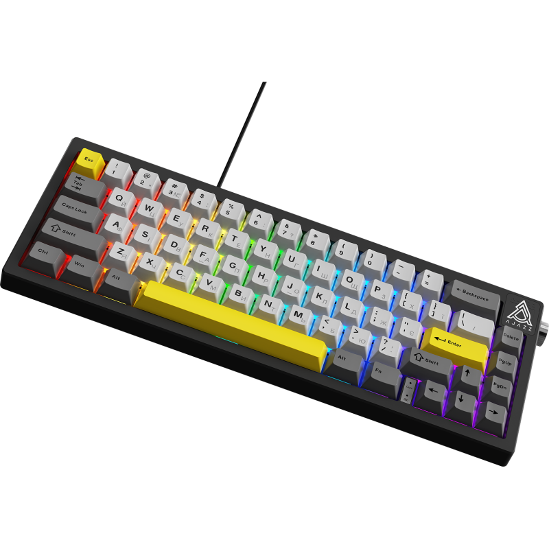Клавіатура Ajazz AK650 Moon Yellow Switch Black USB-C (AK650-MY-GWY)