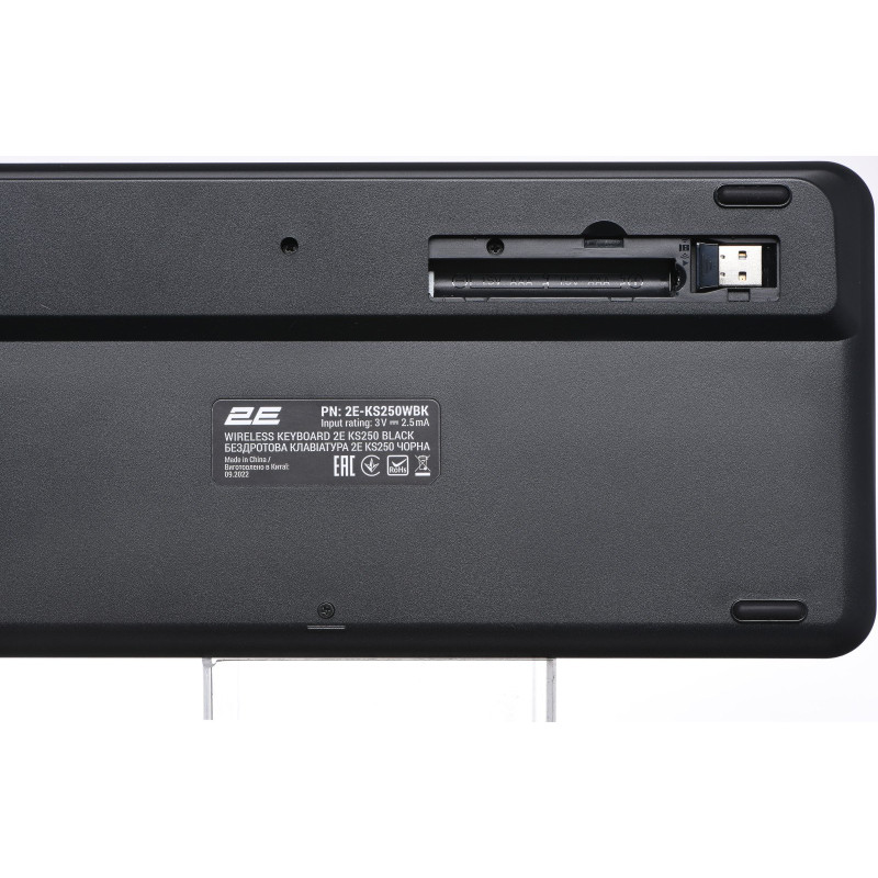 Клавіатура 2E KS250 WL BT EN/UKR Black (2E-KS250WBK_UA)