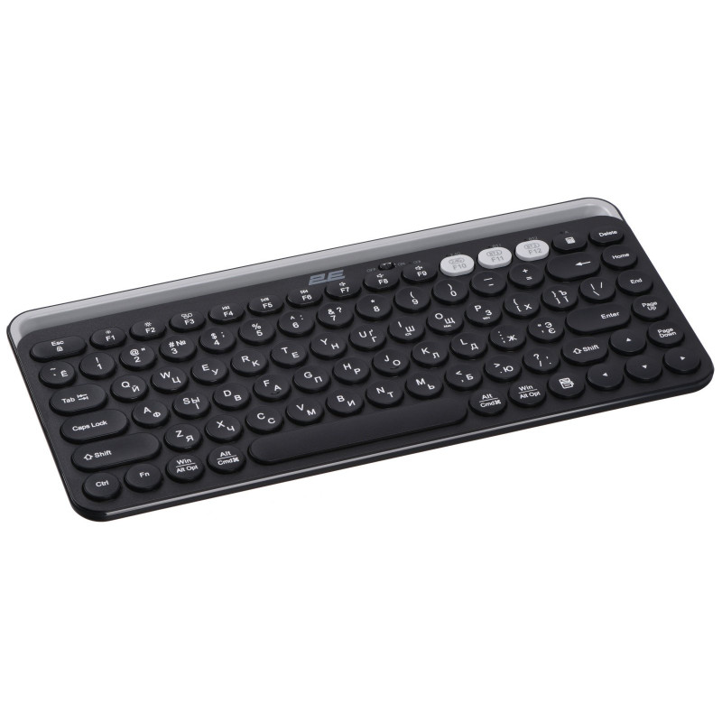 Клавіатура 2E KS250 WL BT EN/UKR Black (2E-KS250WBK_UA)