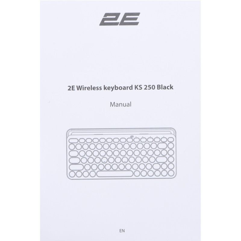 Клавіатура 2E KS250 WL BT EN/UKR Black (2E-KS250WBK_UA)