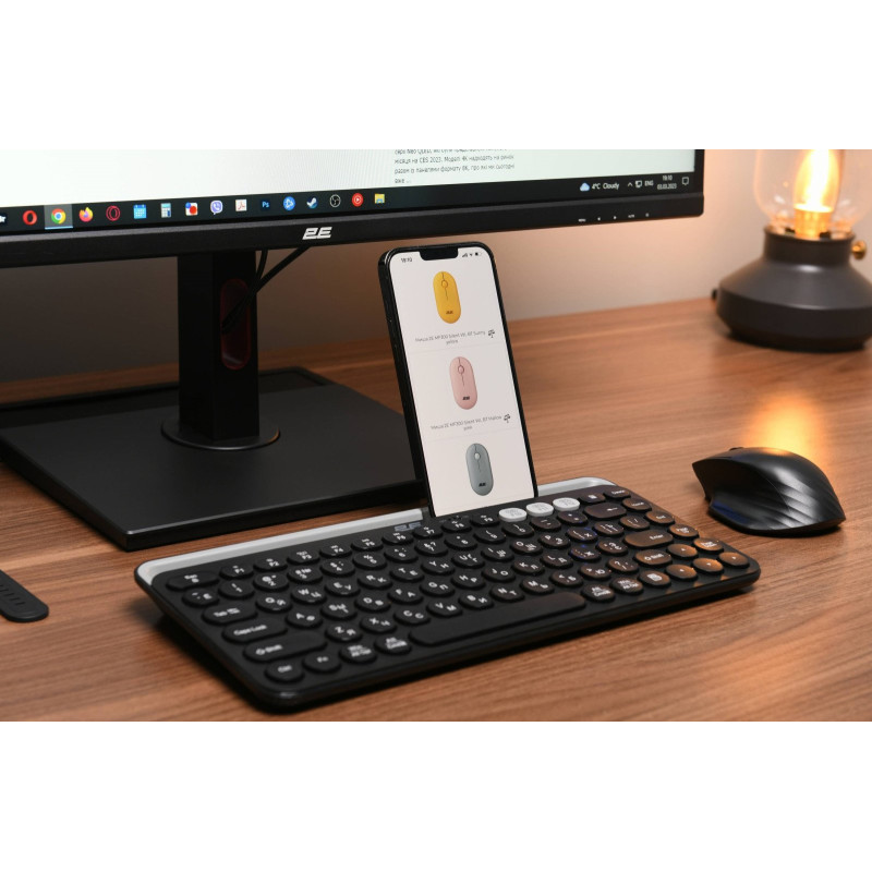 Клавіатура 2E KS250 WL BT EN/UKR Black (2E-KS250WBK_UA)