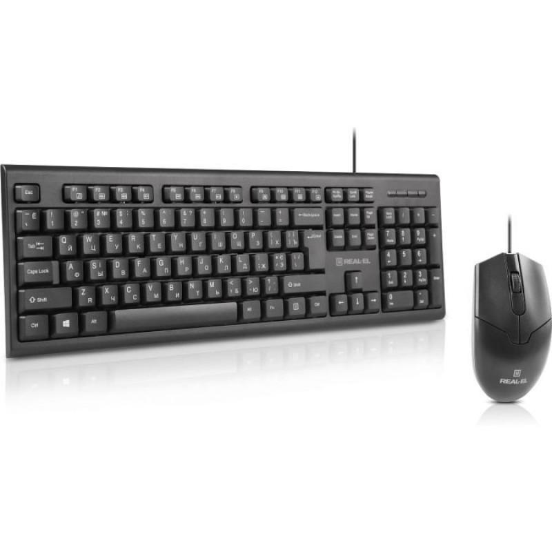 Комплект (клавіатура, миша) REAL-EL Kit 511 Black (EL123100052)