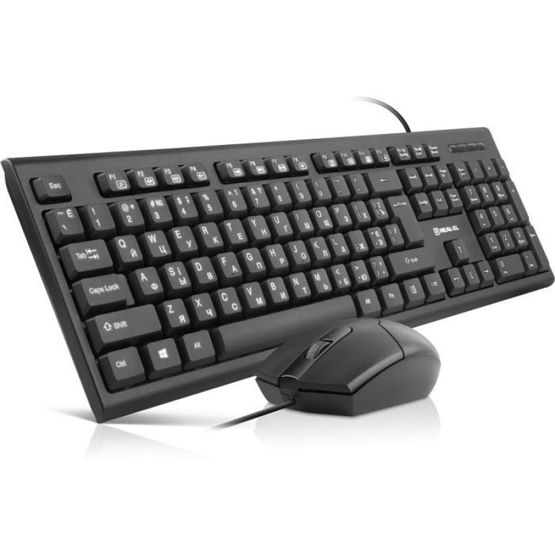 Комплект (клавіатура, миша) REAL-EL Kit 511 Black (EL123100052)