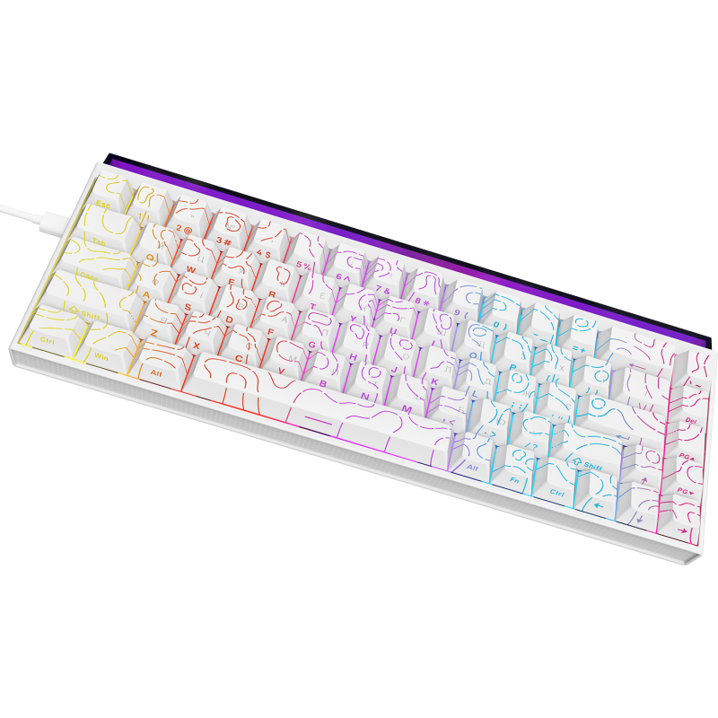 Клавіатура Ajazz NK68 Red switches Side contour White (NK68-RSW)
