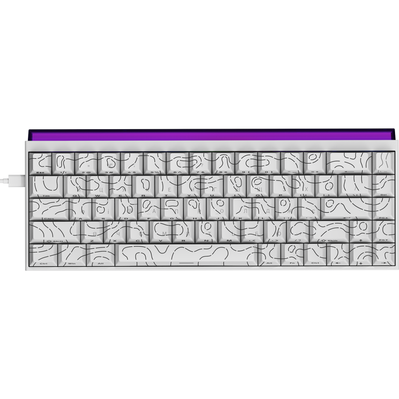 Клавіатура Ajazz NK68 Red switches Side contour White (NK68-RSW)