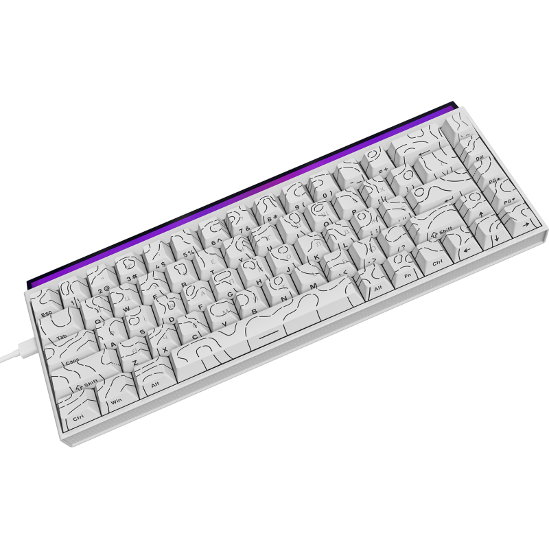 Клавіатура Ajazz NK68 Red switches Side contour White (NK68-RSW)