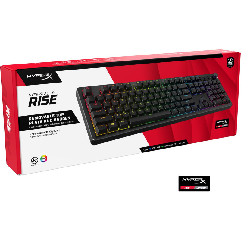 Клавіатура HyperX Alloy Rise PBT HX Red USB Black (7G7A3AA)