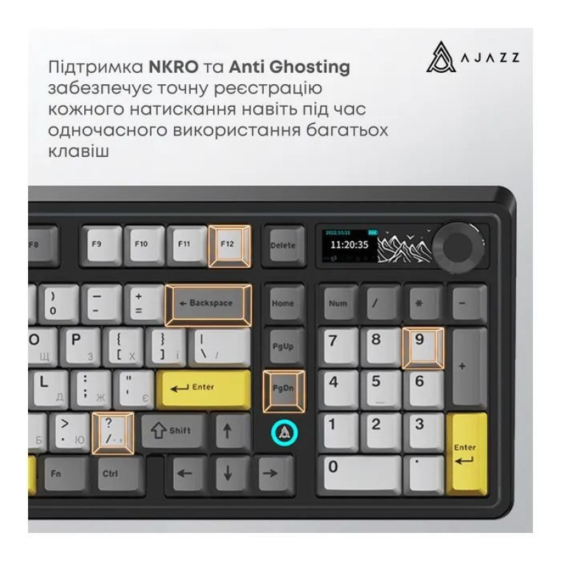 Клавіатура Ajazz AK980 V2 Maillard Switch Black (AK980-V2-M-BGY)