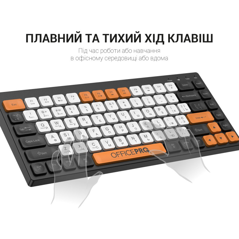 Клавіатура OfficePro SK955B Bluetooth Black