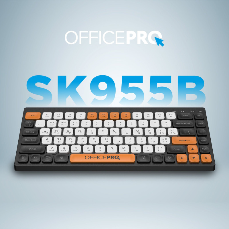 Клавіатура OfficePro SK955B Bluetooth Black