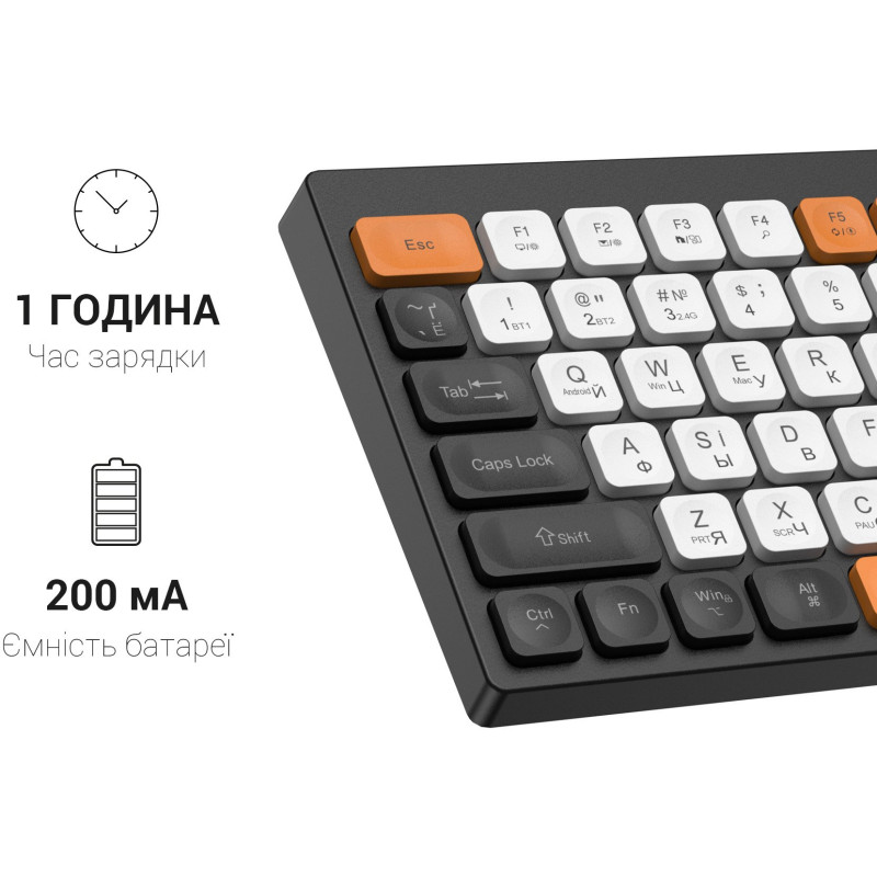 Клавіатура OfficePro SK955B Bluetooth Black