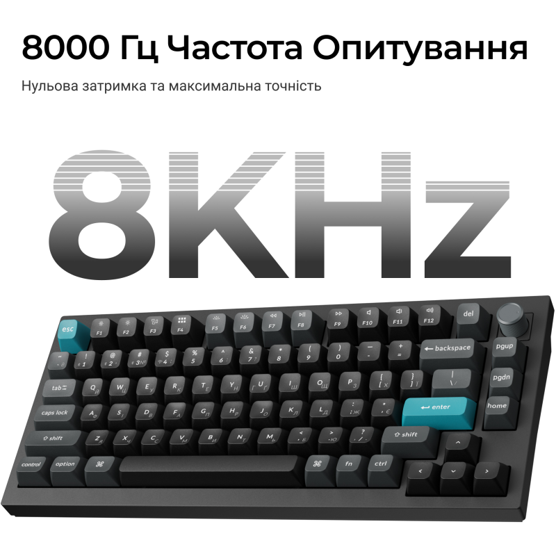 Клавіатура Keychron Q1 Ultra Keychron Red Switch Black RGB (Q1U-M1-UA)
