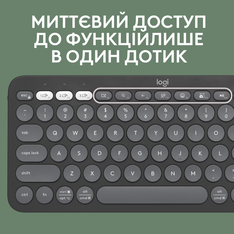 Клавиатура Logitech Pebble Keys 2 K380s Graphite (920-011851)