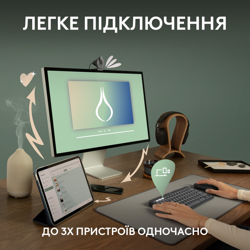 Клавиатура Logitech Pebble Keys 2 K380s Graphite (920-011851)