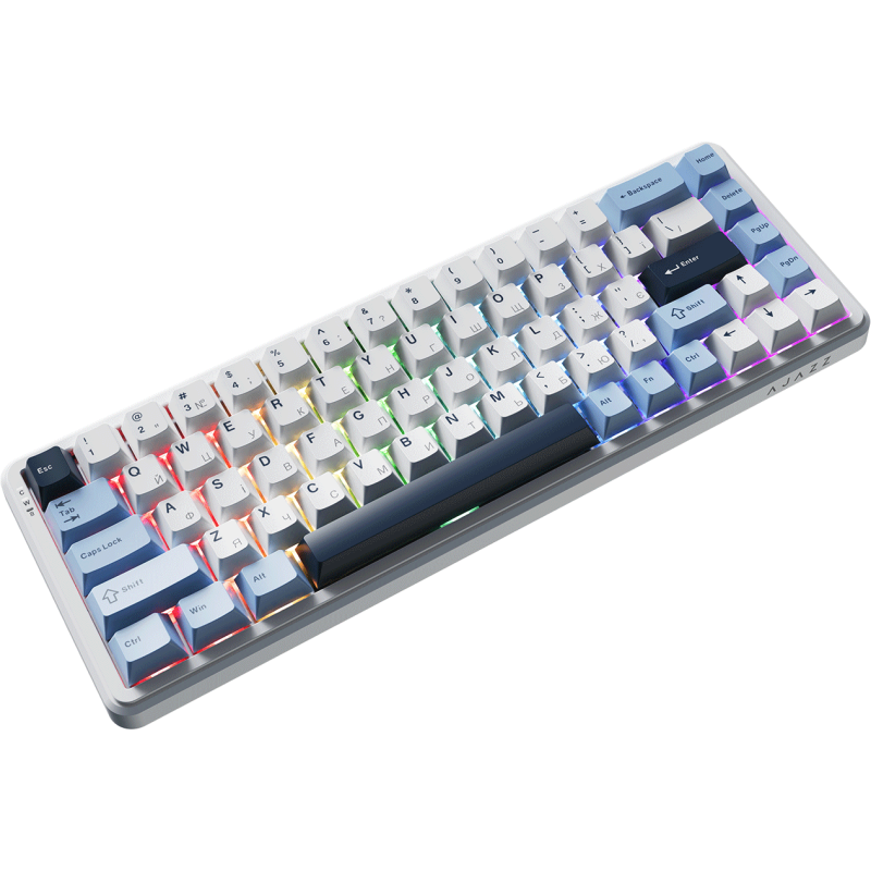 Клавіатура Ajazz AK680 Max (8+8K) Magnetic Switch White (AK680-M-BWD-A)