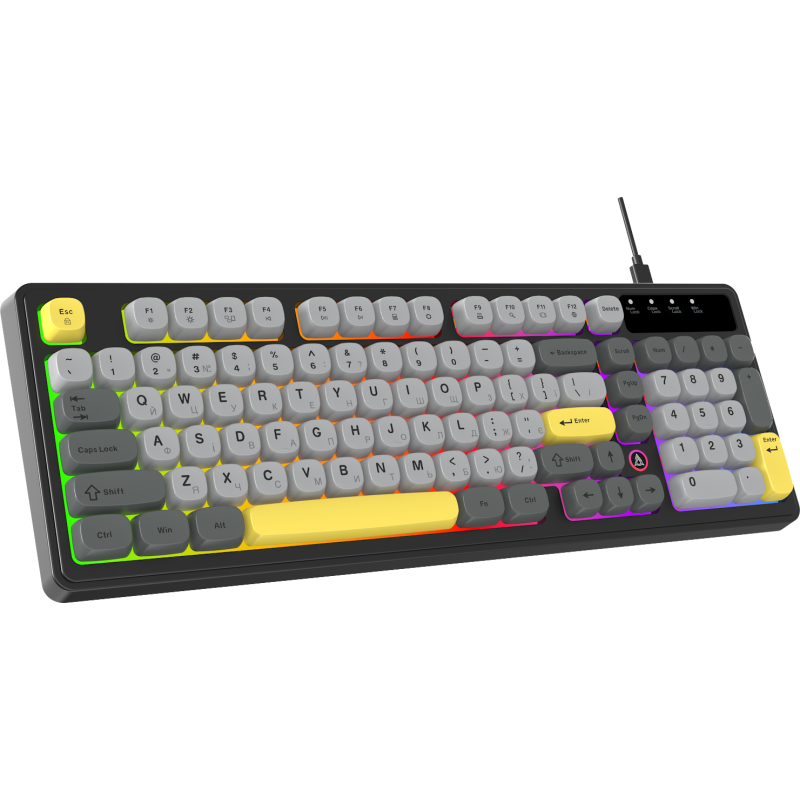 Клавіатура Ajazz AF98 USB UA Black/Grey/Yellow (AF98-BGY)