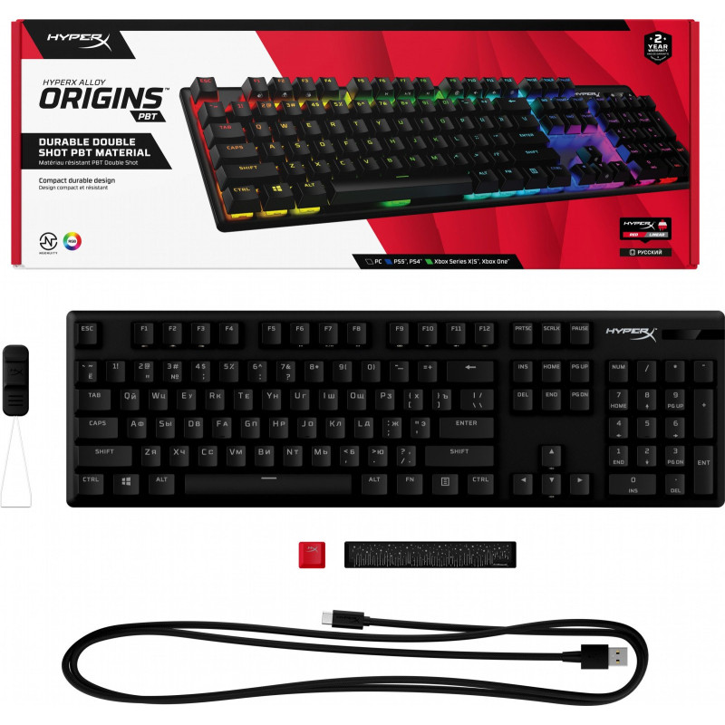 Клавіатура HyperX Alloy Origins PBT HX Red (639N3AA)