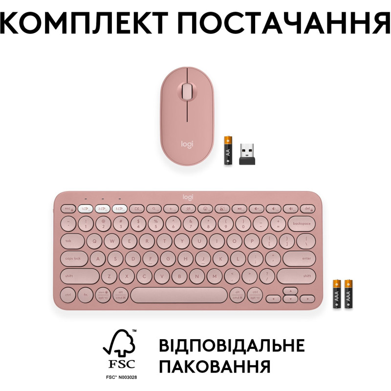 Logitech Pebble 2 Combo Rose Set (920-012241)
