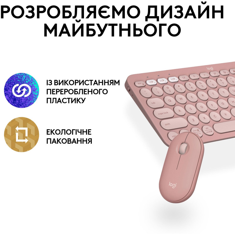 Logitech Pebble 2 Combo Rose Set (920-012241)