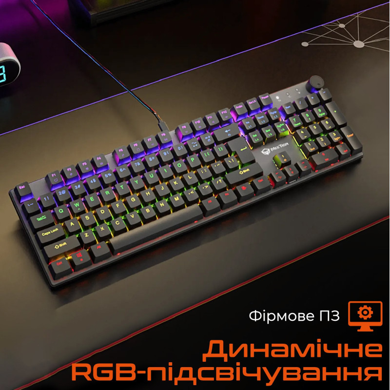 Клавіатура Meetion MK009 RD USB Type-C Black (MT-MK009RD-A-RUA)