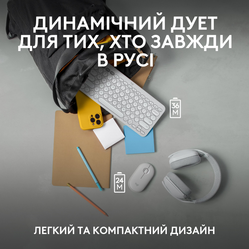 Набір Logitech Pebble 2 Combo White (920-012240)