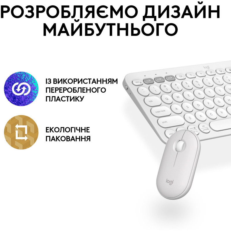 Набір Logitech Pebble 2 Combo White (920-012240)