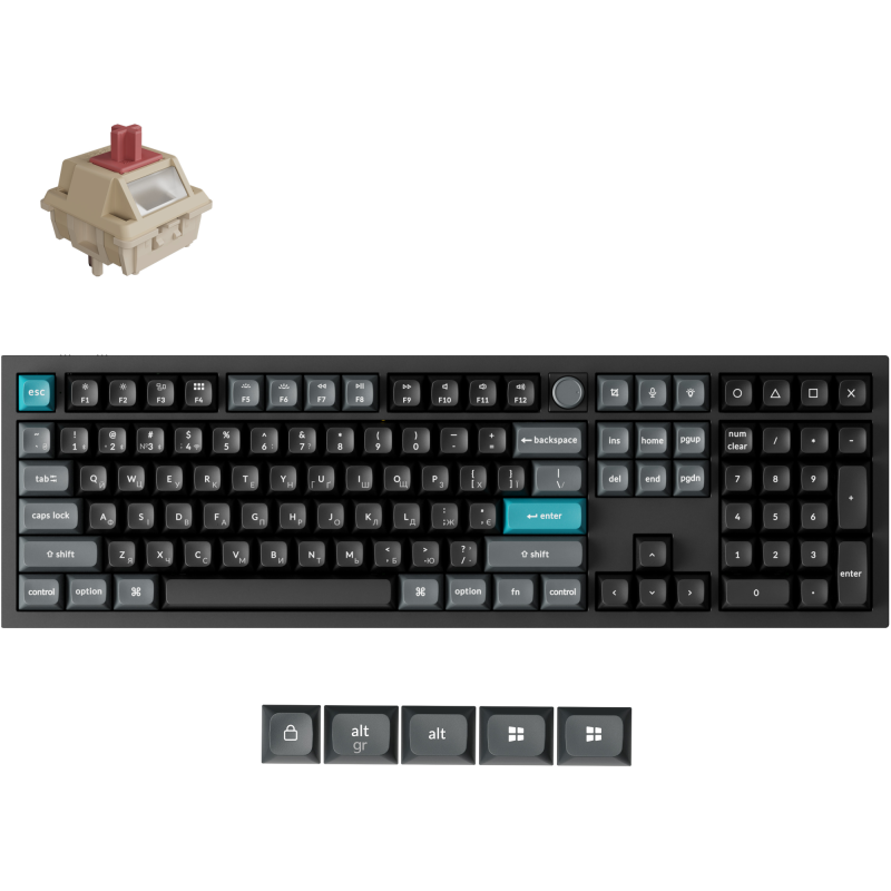 Клавіатура Keychron Q6 Ultra Keychron Red Switch Black RGB (Q6U-M1-UA)