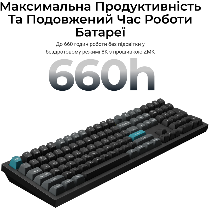 Клавіатура Keychron Q6 Ultra Keychron Red Switch Black RGB (Q6U-M1-UA)