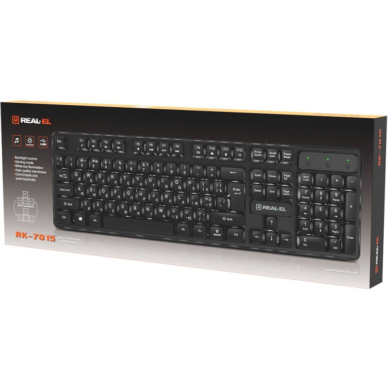 Клавіатура REAL-EL RK-7015 (EL123100049)