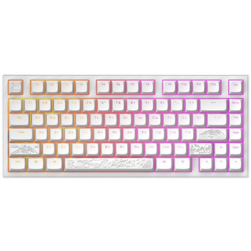 Клавіатура Dark Project ALU81 Terra Nostra White (DPKB_NOSTRA_81_ANSI_WHITE_UA)