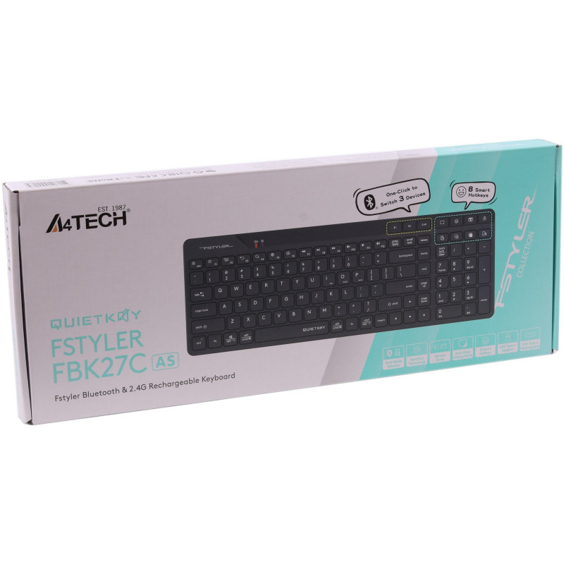 Клавіатура A4Tech FBK27C AS Wireless Black (4711422001266)