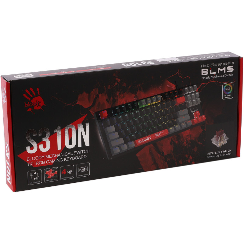 Клавіатура A4Tech Bloody S310N Energy Red