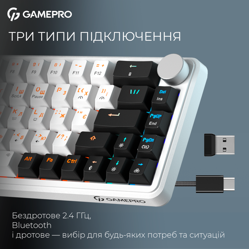 Клавіатура GamePro Asgard Valhalla MK210W Pro White