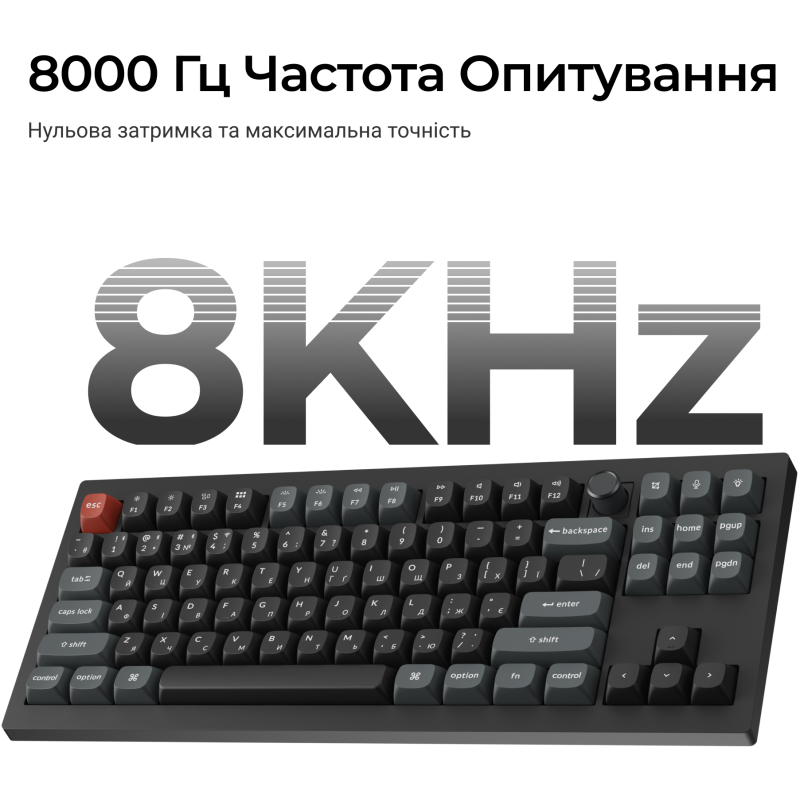 Клавіатура Keychron V3 Ultra Keychron Red Switch Black RGB (V3U-D1-UA)