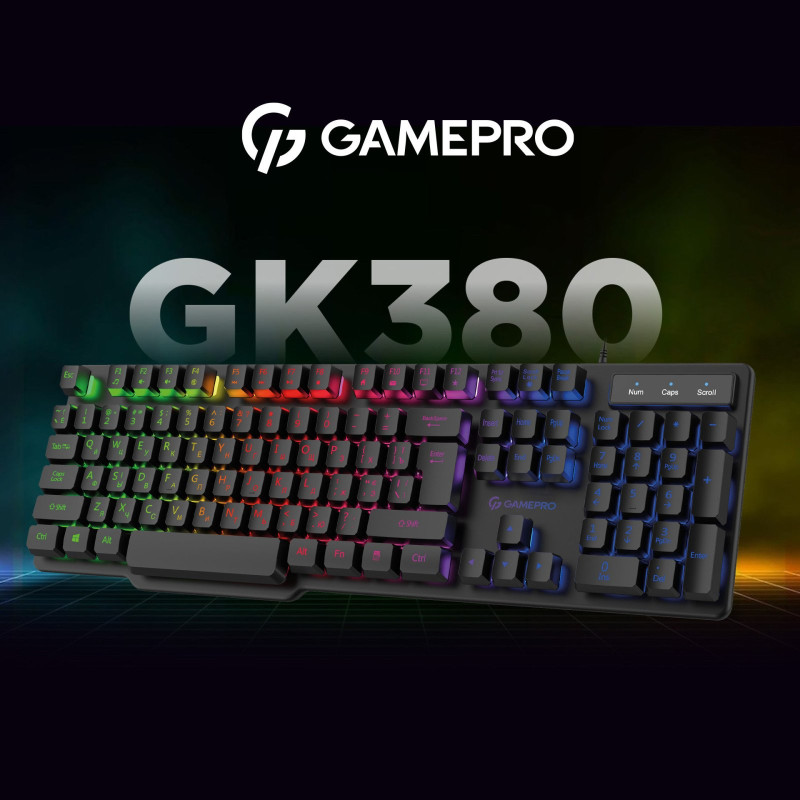 Клавіатура GamePro GK380 USB Black (GK380)