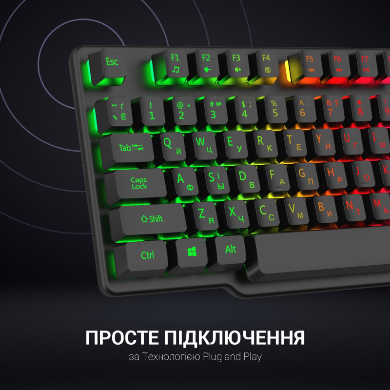 Клавіатура GamePro GK380 USB Black (GK380)