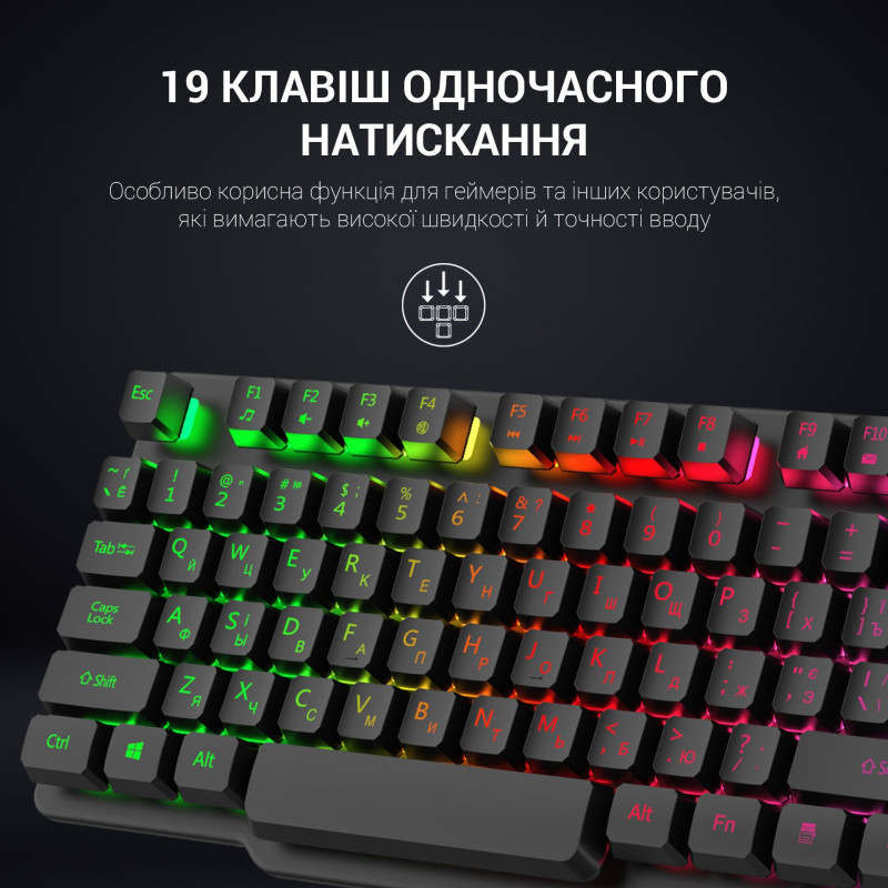 Клавіатура GamePro GK380 USB Black (GK380)